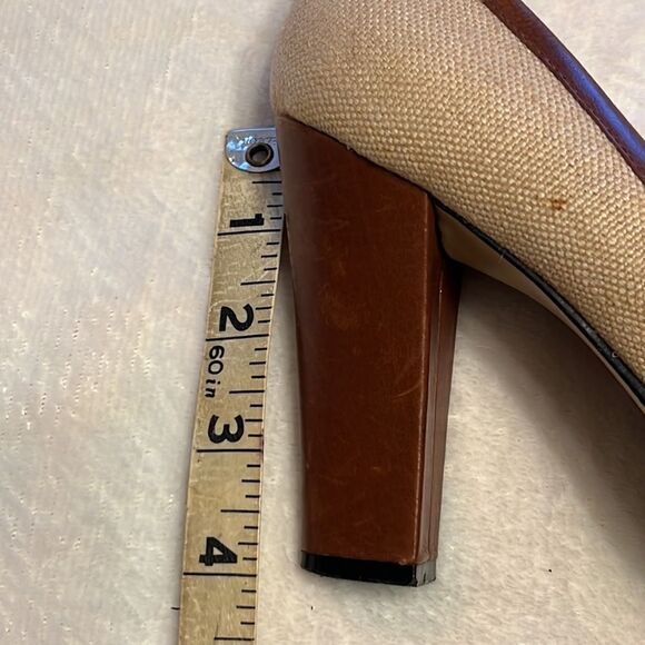 Enzo Angiolini Brown Fabric Tweed Heels Tassel Trim - Size 7.5 - Picture 14 of 14